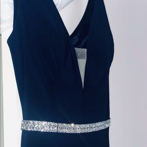Sexy Evening Dress - Navy